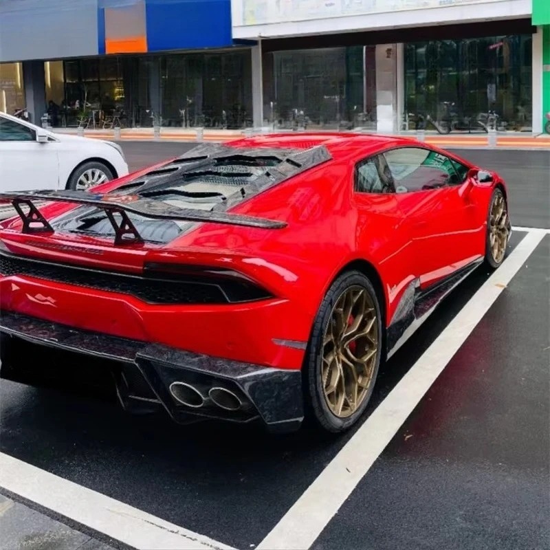 M Style Carbon Fiber Spoiler for  Huracan LP610 LP580 Car GT Wing Rear Spoiler